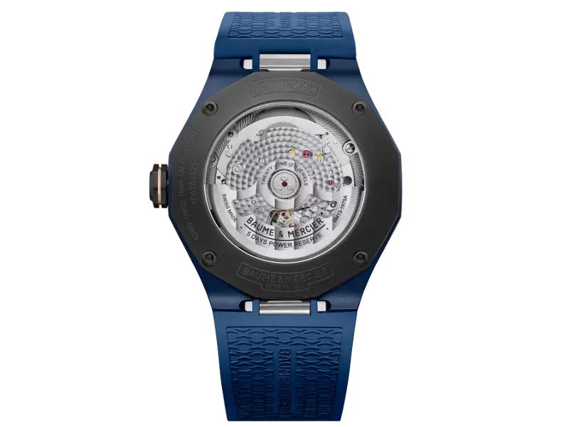 AUTOMATIC MEN'S WATCH STEEL-PVD BLUE /RUBBER WITH TITANIUM BEZEL RIVIERA BAUME & MERCIER M0A10769